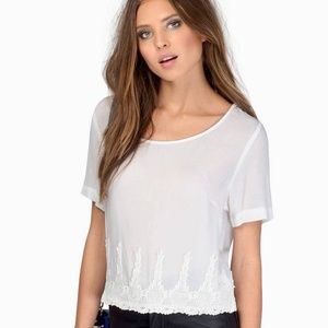 Tobi sheer embroidered HOT top!!!!